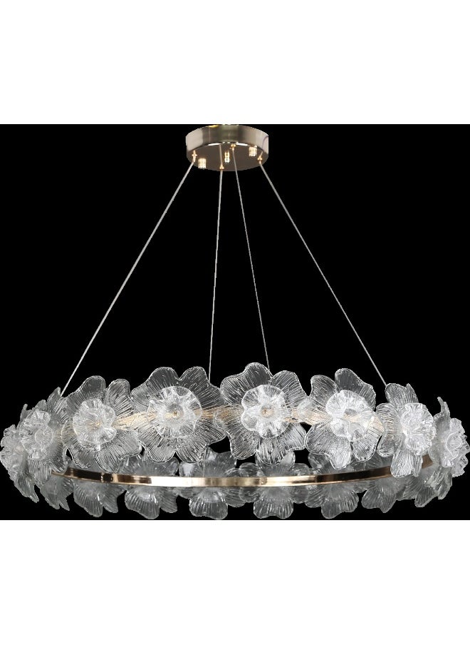 Hummer Modern golden chandelier with 3 inserts, 55 watts, diameter 80 cm  - Image 1
