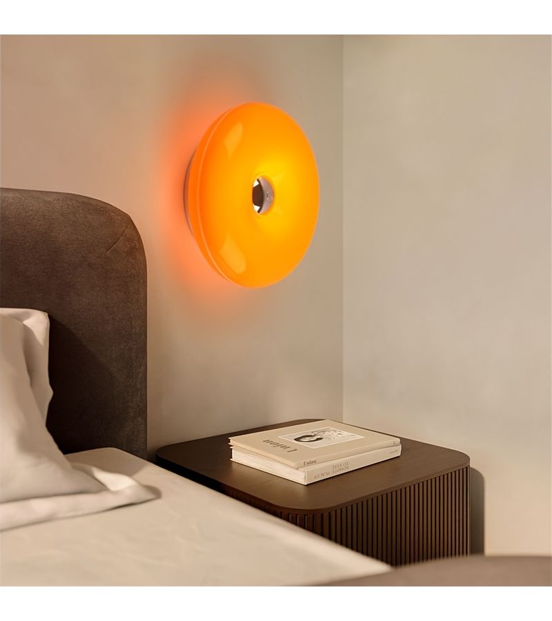 مصباح LED ليلي أبيض مثبت على الحائط مع شحن وثلاث درجات حرارة لونية وتعتيم لا نهائي، مصباح طاولة زخرفي لغرفة المعيشة وغرفة النوم والممر، إضاءة جوية زخرفية - Image 1