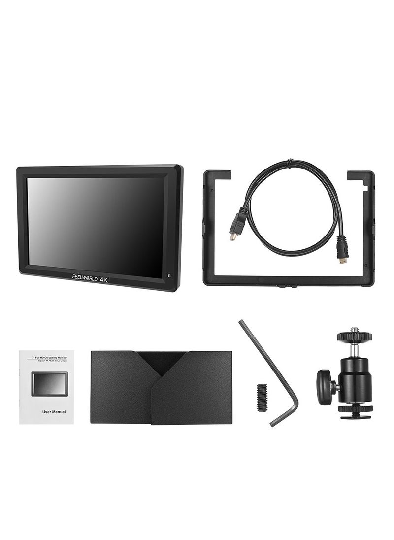 Feelworld - 7 Inch IPS Full HD 4K On-Camera Monitor 1920 * 1200 Resolution Support 4K Signal HD Input/ Output with Histogram Focus Assist Check Field Pixel to Pixel - Image 1