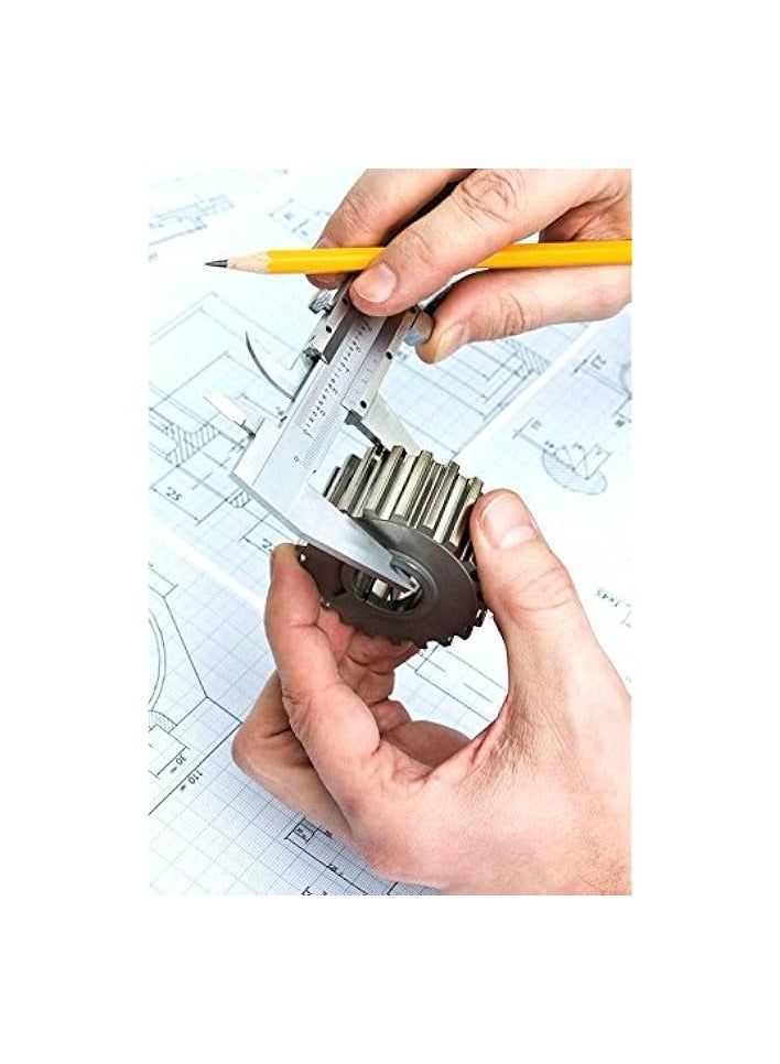 PROMASS 6 Inch/150mm Stainless Steel Vernier Caliper Micrometer Durable Stainless Steel Measuring Tool Caliper for Precision Measurements  - Image 4