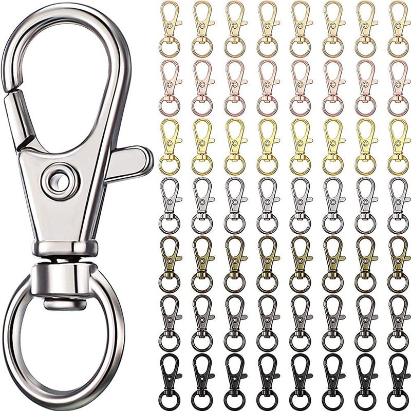 DIY Crafts DIY DIYC12442 Crafts Hardware Round Swivel Snap Hooks and Round Rings 6 Pcs Swivel Snap D Hooks Silver  - Image 3