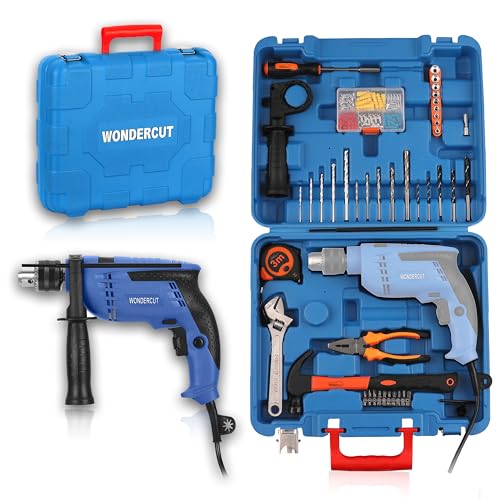 WONDERCUT Professional-Impact Drill Tool Kit, 780W, 3000 RPM, 13mm Chuck, Blue BMC WC-13DK-100 Power & Hand Tool Kit (105 Tools) - Image 1