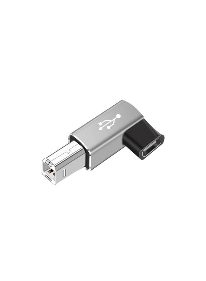 كابل بيانات محول مربع من النوع C إلى طابعة MIDI USB مناسب لجهاز كمبيوتر للبيانو الأسطواني الإلكتروني - اللون: C أنثى إلى B ذكر كوع رمادي - Image 1