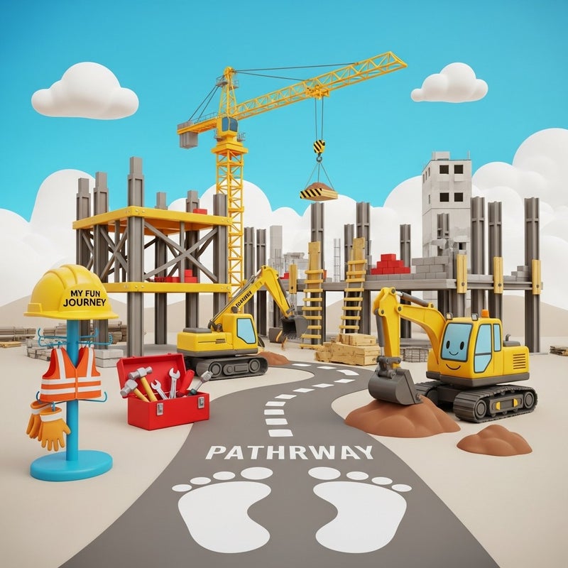 general My Fun Journey with Construction Activity Set with Blocks & Vehicles - Image 4