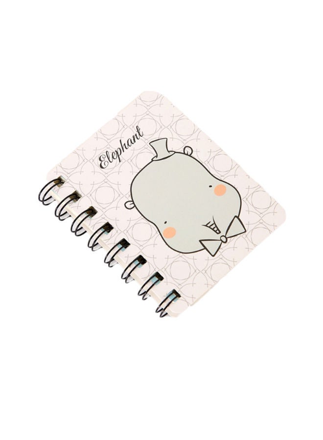 NIBEMINENT 3-Piece Cute Animals Mini Spiral Notebook Set Multicolour