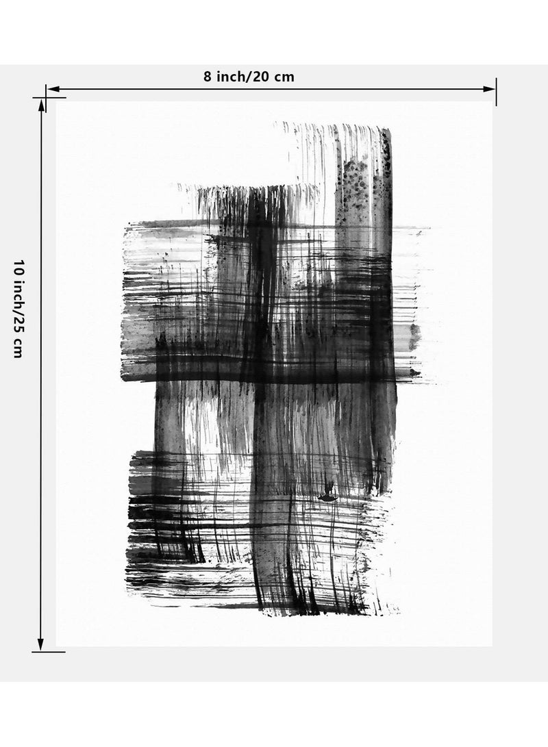 Today Idea Black and White Wall Art - Prints Abstract Wall Art Pictures for Office Decoration 8x10in Modern Minimalist Style Writing Brush Line Paintings Decor for Bedroom Living Room Set of 6 Pieces UNFRAMED - Image 2