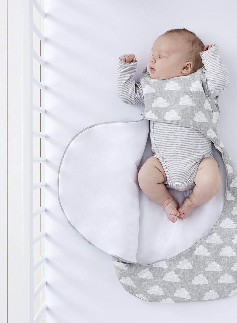 Snuz Pouch 0 to 6m Sleeping Bag 1.0 Tog Cloud  - Image 2