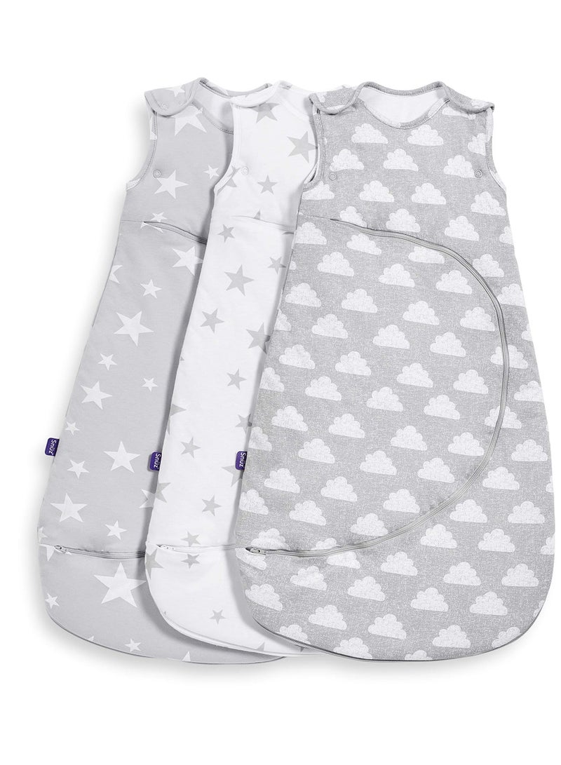 Snuz Pouch 0 to 6m Sleeping Bag 1.0 Tog Cloud  - Image 4