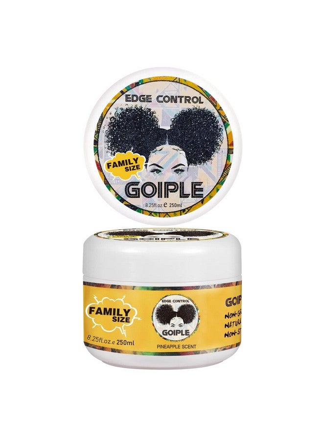 Goiple 8.25 OZ Edge Control Wax for Women, Non-greasy Edge Smoother for Back Hair Extreme Hold Pack, Water-based Gel for All Hair Types, No Flaking, Extra Hold (Pineapple) - Image 1
