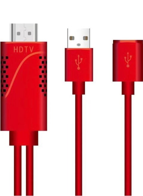 HDMI & HDTV Cable High Definition 1920 Compatible with Apple and Android Devices Connects and Charges Directly Without Any Settings for All Mobile Devices