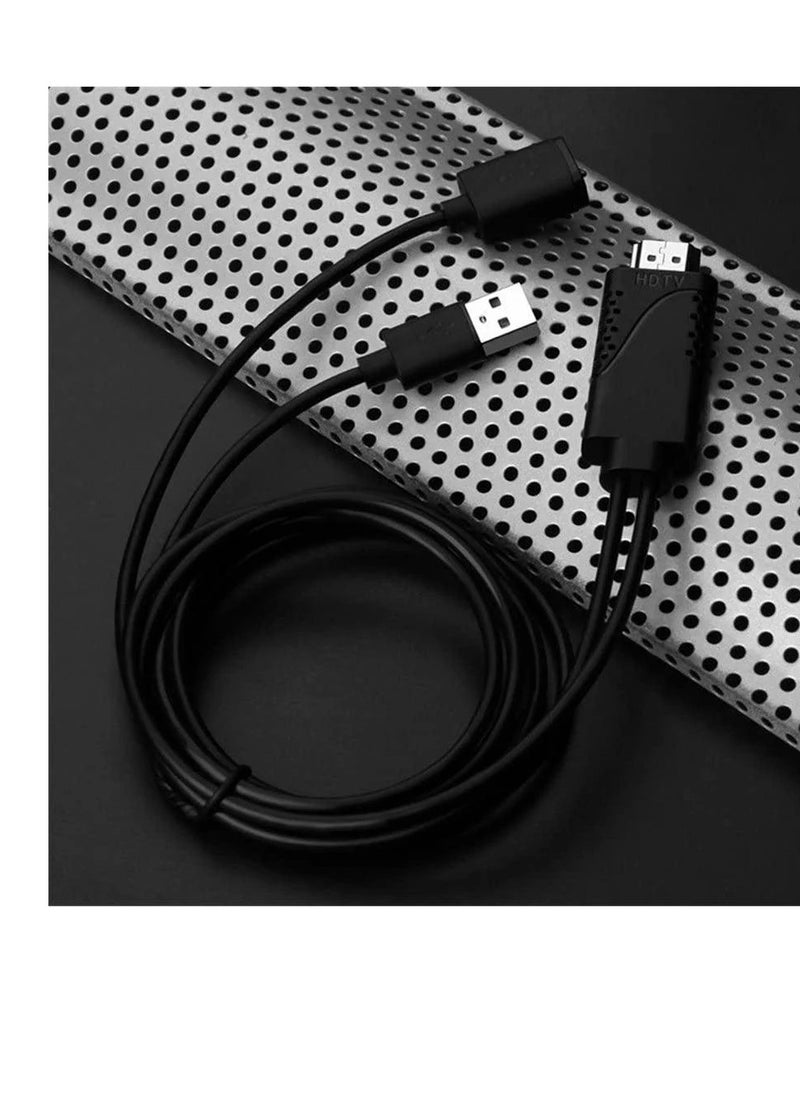 Generic - HDMI & HDTV Cable High Definition 1920 Compatible with Apple and Android Devices Connects and Charges Directly Without Any Settings for All Mobile Devices - Image 1