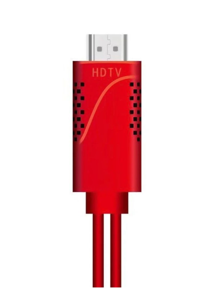 Generic - HDMI & HDTV Cable High Definition 1920 Compatible with Apple and Android Devices Connects and Charges Directly Without Any Settings for All Mobile Devices - Image 1