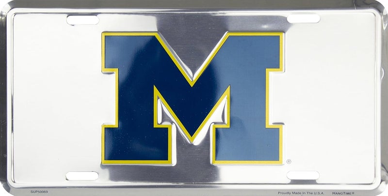 University of Michigan - Michigan Wolverines Super Stock Metal License Plate 6 x 12