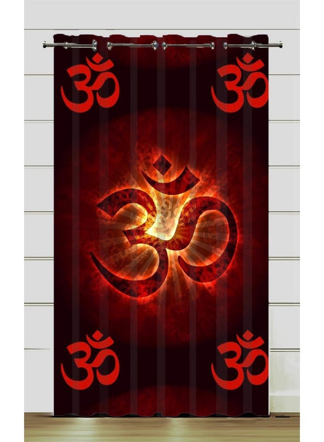 FRESH FROM LOOM ستارة إلهية فاخرة من نسيج جديد بطول 5 أقدام | ستارة نافذة مطبوعة من البوليستر | ستارة عصرية لغرفة العبادة | شاشات منزلية | حلقة عيون (2 قطعة على أوم) - Image 3