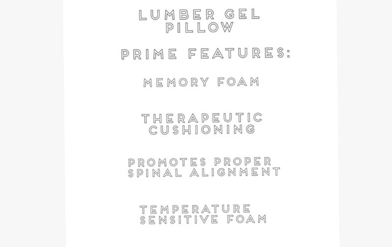 Blessing Bellagio Lumber Gel Pillow,Therapeutic Cushioning,Promotes Proper Spinal Cord Ergonomic Neck Support, (White and Blue) - Image 5