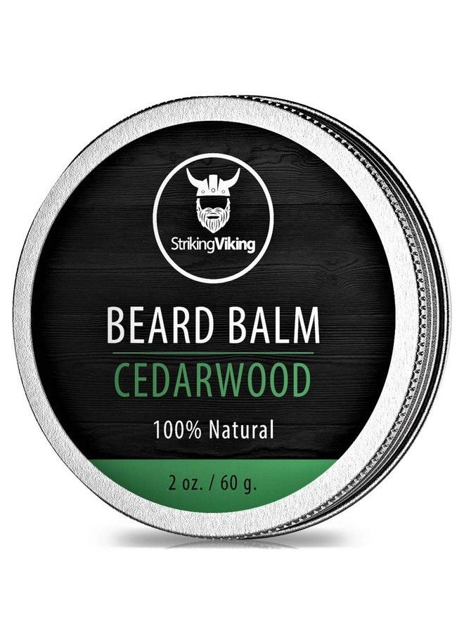 Striking Viking - Beard Balm Conditioner For Men Styles & Softens Beards And Mustaches 100% Natural Ingredients With Shea Butter Argan & Jojoba Oils And Cedarwood Scent - Image 1