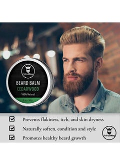 Striking Viking Beard Balm Conditioner For Men Styles & Softens Beards And Mustaches 100% Natural Ingredients With Shea Butter Argan & Jojoba Oils And Cedarwood Scent  - Image 4