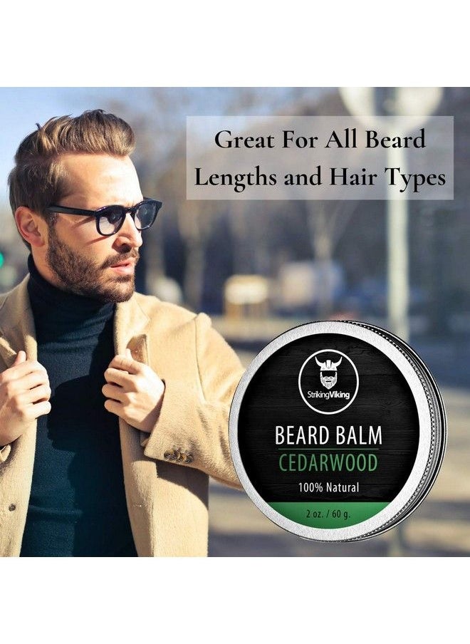 Striking Viking - Beard Balm Conditioner For Men Styles & Softens Beards And Mustaches 100% Natural Ingredients With Shea Butter Argan & Jojoba Oils And Cedarwood Scent - Image 1