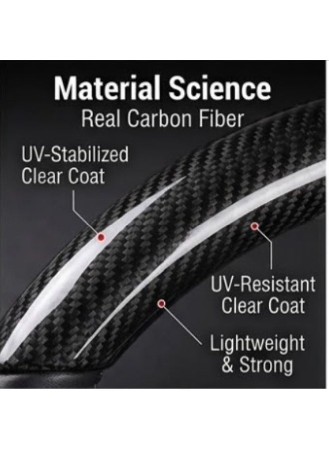 SolidX Steering Wheel Cover Carbon Fiber Black - Image 4