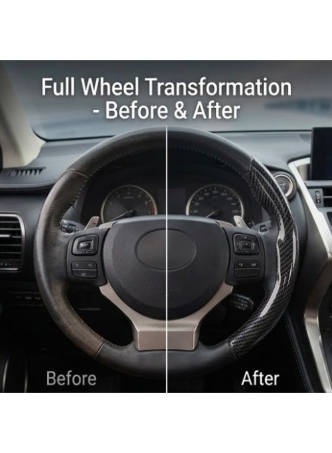 SolidX Steering Wheel Cover Carbon Fiber Black - Image 3