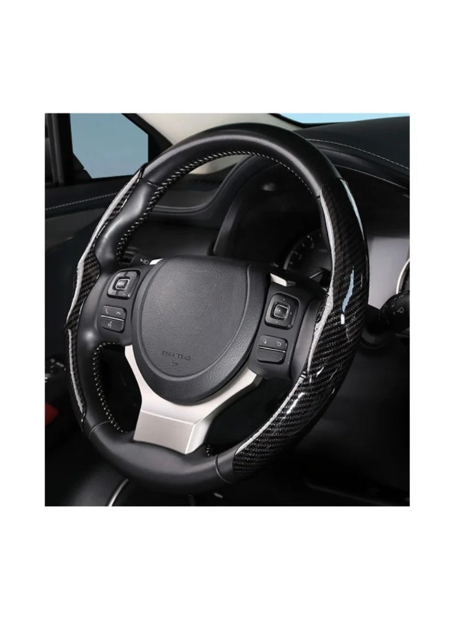 SolidX Steering Wheel Cover Carbon Fiber Black - Image 5