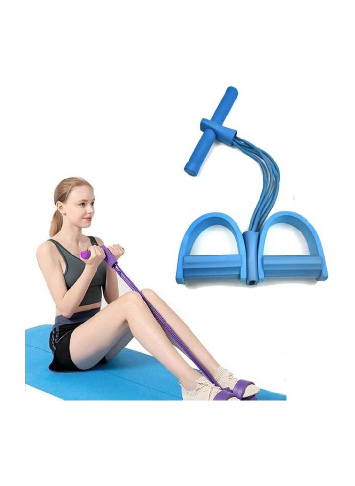 QSHOP QSHOP®Home Use Fitness Resistance Bands, 4-Tube Natural Latex Sit-up Pull Up Bands for Abdomen, Bodybuilding, Arm, Stretching, Slimming Yoga Exercise  - Image 1