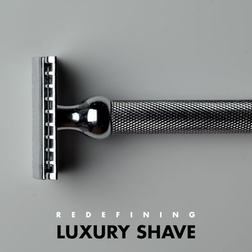 Pink Woolf OC70 Open Comb Safety Razor for Men, Double Edge Metal Razor for Thick Beard, Aggressive Wet Shaving, Fewer Passes, Includes 10 Blades - Image 4