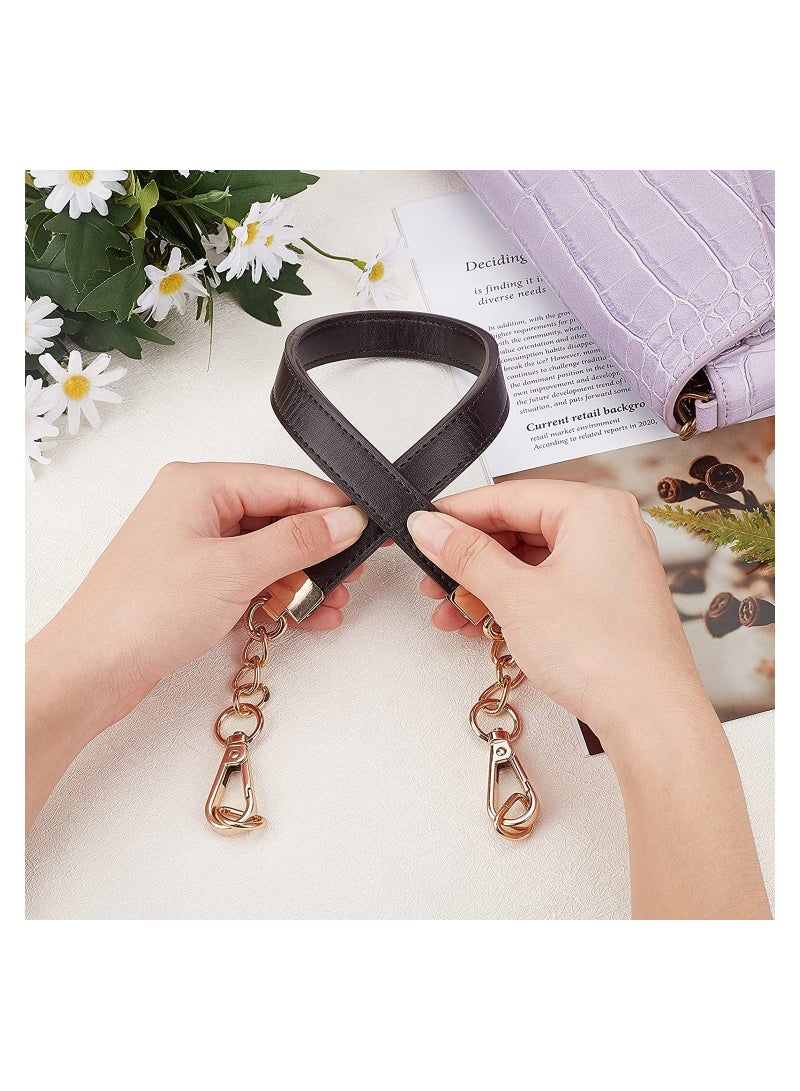 SYOSI Imitation Leather Bag Handles SYOSI 58x1.9cm/22.8x0.75 in Purse Replacement Straps Purse Chain Handles with Golden Alloy Swivel Clasps for Bag Straps Replacement Accessories (Coconut Brown) - Image 5