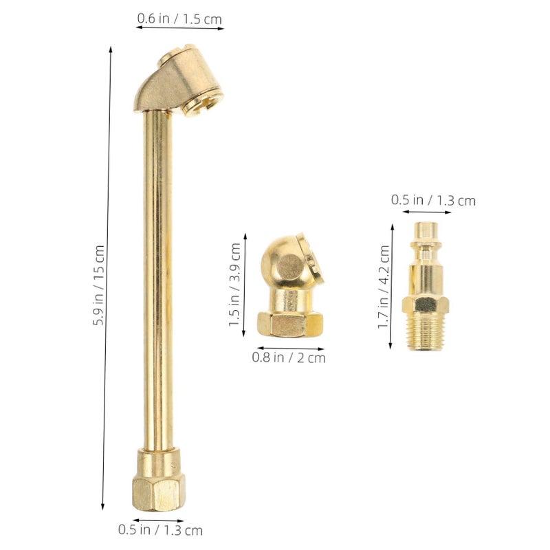 Dual Head Tire Inflation Nozzle Quick Connect Chuck Metal Air Chuck For Car Motorcycle Inflator Pumps - Image 3