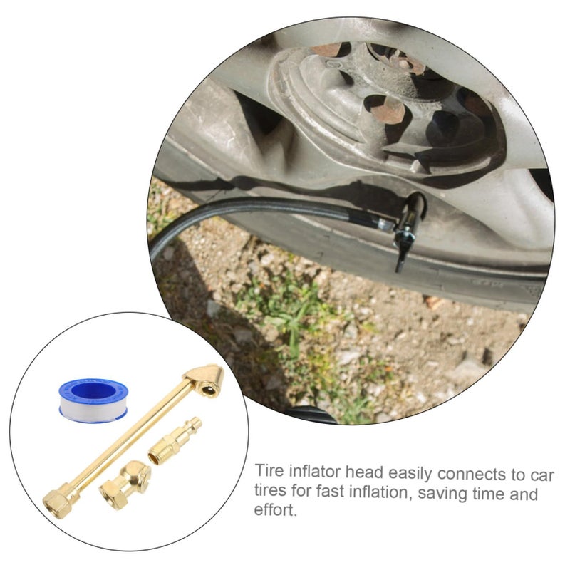 Dual Head Tire Inflation Nozzle Quick Connect Chuck Metal Air Chuck For Car Motorcycle Inflator Pumps - Image 4