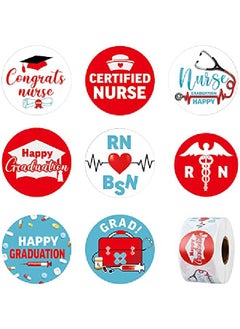 600 Pieces Nurse Graduation Roll Stickers Nursing School Graduation Party Rn Bsn Themed Party Favors Round Sticker Labels For Nurse Present Card Envelopes Package Sealing Goodie Bags Decoration