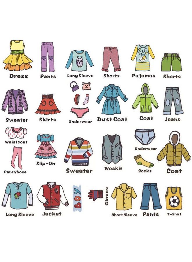 Maydahui 2 Sheets（31 Count） Dresser Clothing Decals 11 * 11Inch Boys Girls Clothing Sort Wall Sticker Removable Clothes Classification Label For Wardrobe Drawer Organizing Home Bedroom Decoration - Image 2