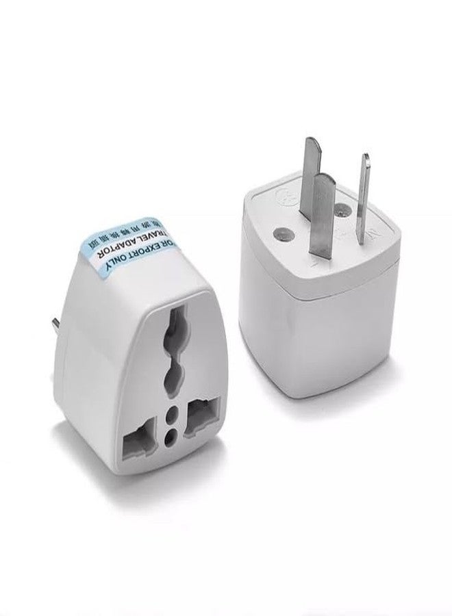 HI PLASST PINS N PLUGS Hi-Plasst India to Australia Plug Adapter (Pack of 2) Australian Adapter (Type I // Australia-New Zealand-China) Three pin Plug Socket - Image 2