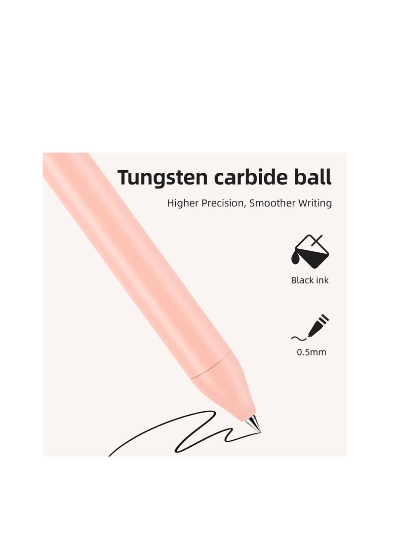 KASTWAVE Gel Pens, 5 Pcs 0.5mm Retractable Quick Dry Black Ink Fine Point Rolling Ball Gel Pen, High-End Series Pens for Journaling Note Taking, Smooth Writing, Home School Office Supplies  - Image 3