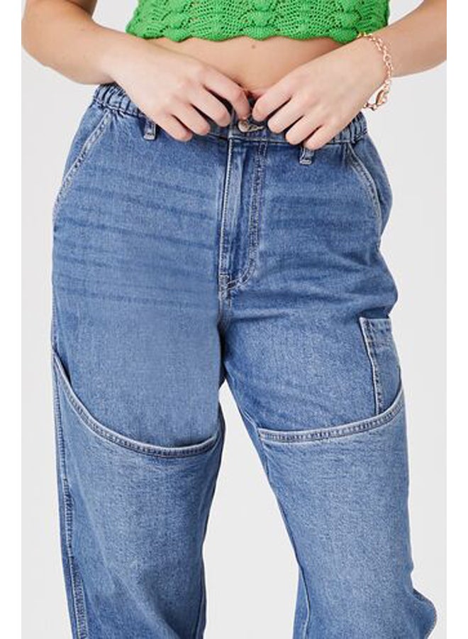 FOREVER 21 Cotton Denim Joggers - Image 4