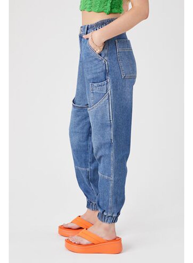 FOREVER 21 Cotton Denim Joggers - Image 2