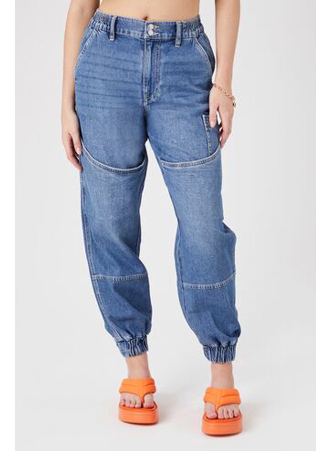 FOREVER 21 Cotton Denim Joggers - Image 1