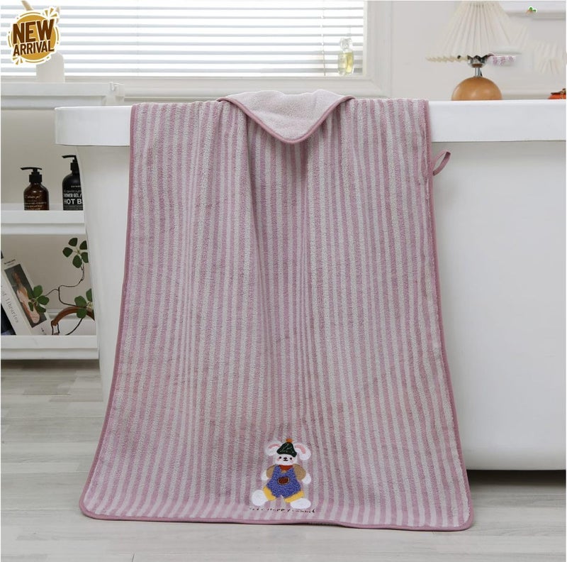 Closecret Newborn Baby Bath Towel Soft & Absorbent Premium Microfiber Cotton Towels for Babies, Toddlers – Ideal for Daily Use (Multicolor) 50 x 100 cm (Pack of 1) - Image 4