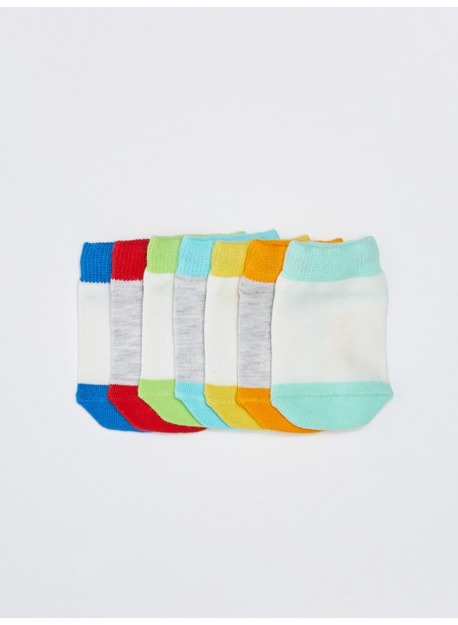 Printed Baby Boy Booties Socks 7 Pack