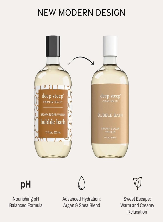 Deep Steep حمام فقاعات ديب ستيب، سكر بني وفانيليا، 17 أونصة - Image 3