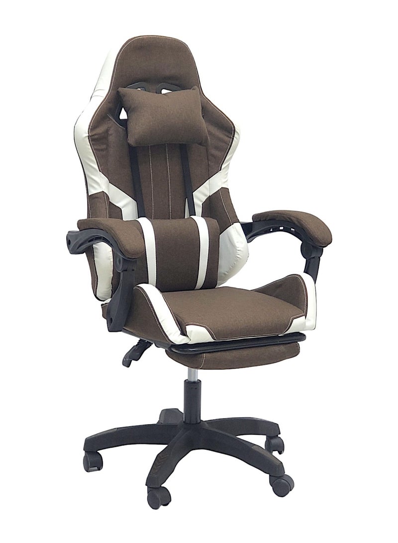 Sabir & Bros Furniture LLC SBF Fabric Gaming Chair - Reclining High Back Office Chair - Adjustable Height, Headrest, Footrest and Lumbar Support - Swivel Video Game Chair - Ergonomic Computer Gaming Chair  - Image 1