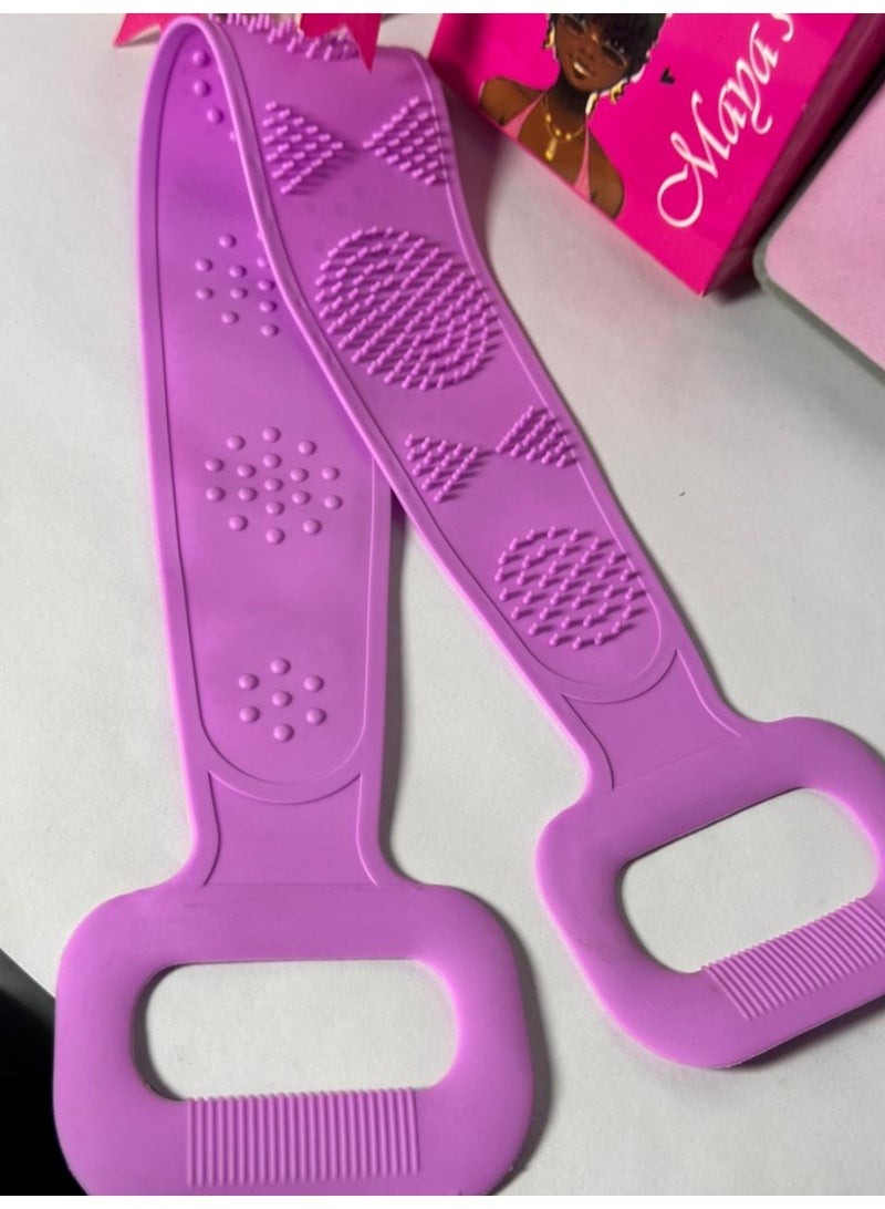 maya accessories 1 Piece Silicone Loofah Body Scrubber for Shower may vary color - Image 2