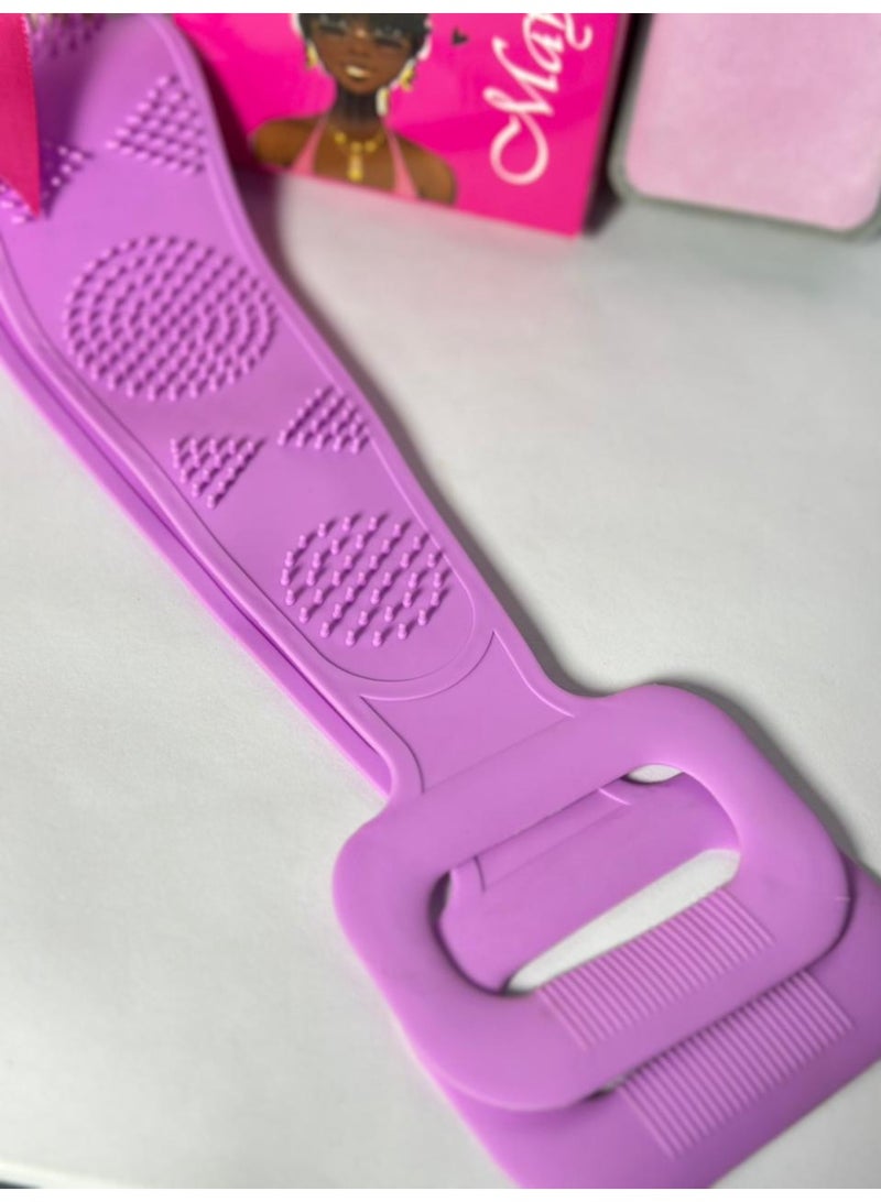 maya accessories 1 Piece Silicone Loofah Body Scrubber for Shower may vary color - Image 1