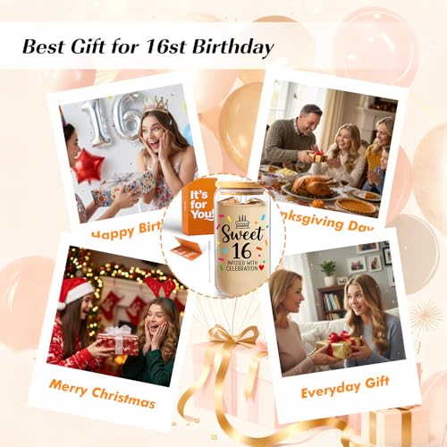 wtisan Sweet 16 Gifts for Girls: Happy 16th Birthday Gift for Girls, 16 Birthday Set - Image 5