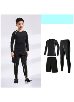 KUYING Children's High Elasticity Tight Fitting Clothing Sports Fitness Set Quick Drying Training Suit 