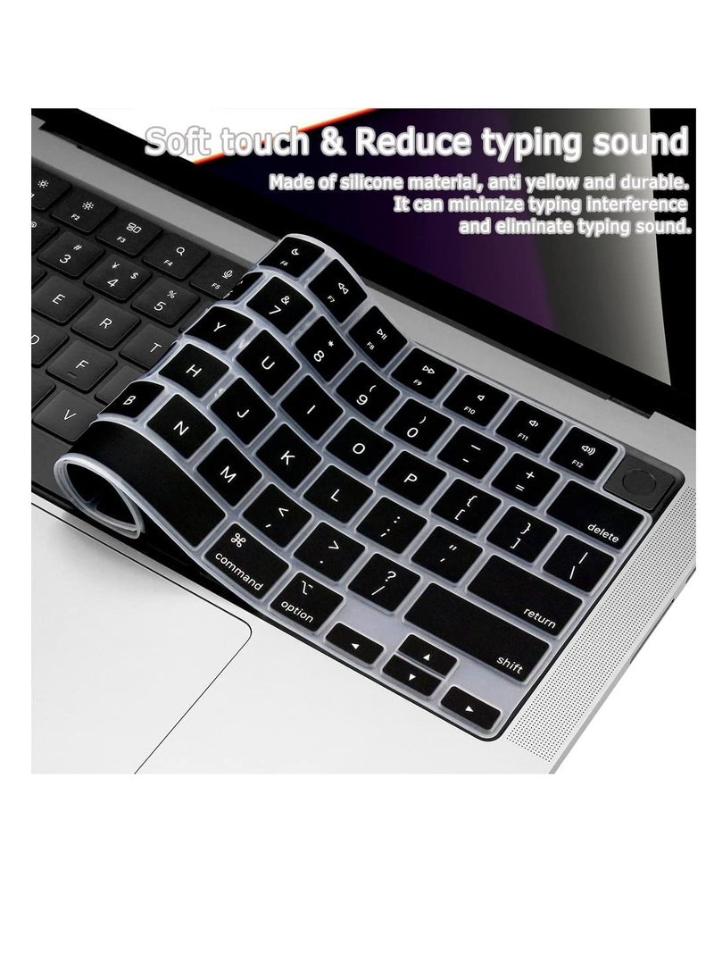 Generic - 3 in 1 Rubberized Hard Case Compatible with New MacBook Air 15 inch Case 2023 Release A2941 M2 Chip and 2024 Release A3114 M3 Chip and 2025 A3241 M4 Chip, Glitter Plastic Hard Shell Case + Keyboard Skin Cover + Screen Protector, Sparkly Black - Image 1