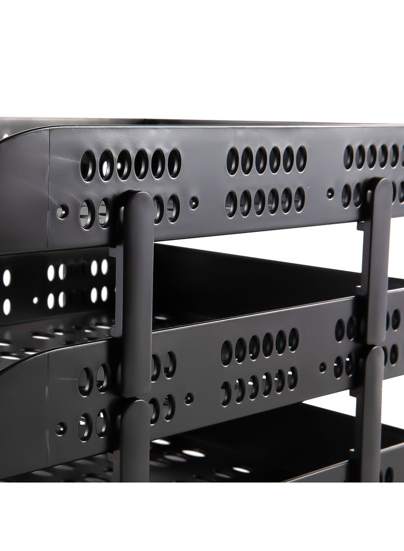 Deli E9215 Black File Tray - Durable HIPS Material, Anti-Slip Feet, Easy Storage - 230×116×359mm - Image 4