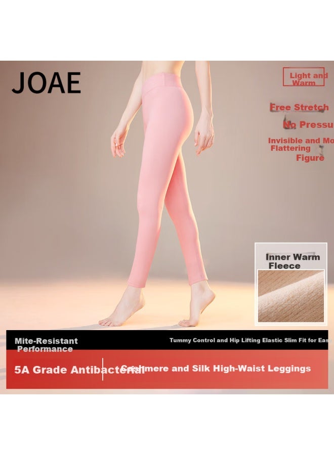 Joae Cashmere Silk High-waist Thermal Pants Women's Autumn Winter Seamless Slimming Leggings