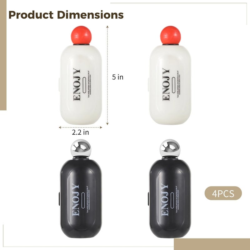 Portable Lint Roller Set (4 Pcs), Washable with Detachable Scraper and Dust-Protective Flip Cover for Travel and Pet Hair - Image 2
