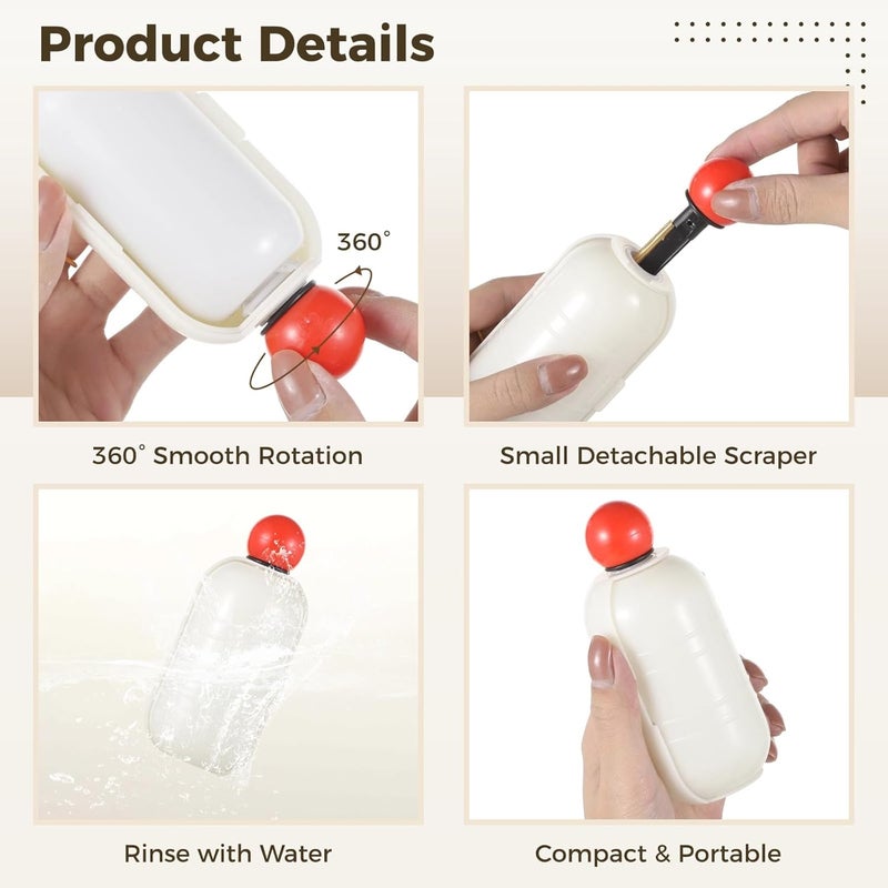 Portable Lint Roller Set (4 Pcs), Washable with Detachable Scraper and Dust-Protective Flip Cover for Travel and Pet Hair - Image 3